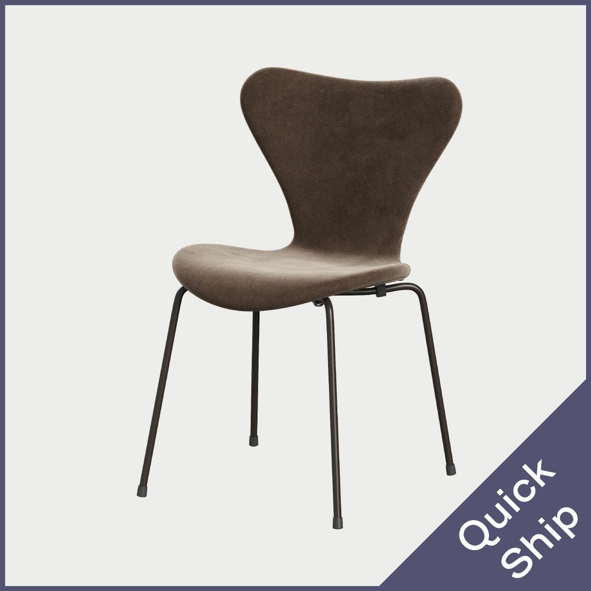 FRITZ HANSEN（フリッツ・ハンセン）SERIES 7（セブンチェア）  フルパディング Belfast - グレーブラウン×ブラウンブロンズベース