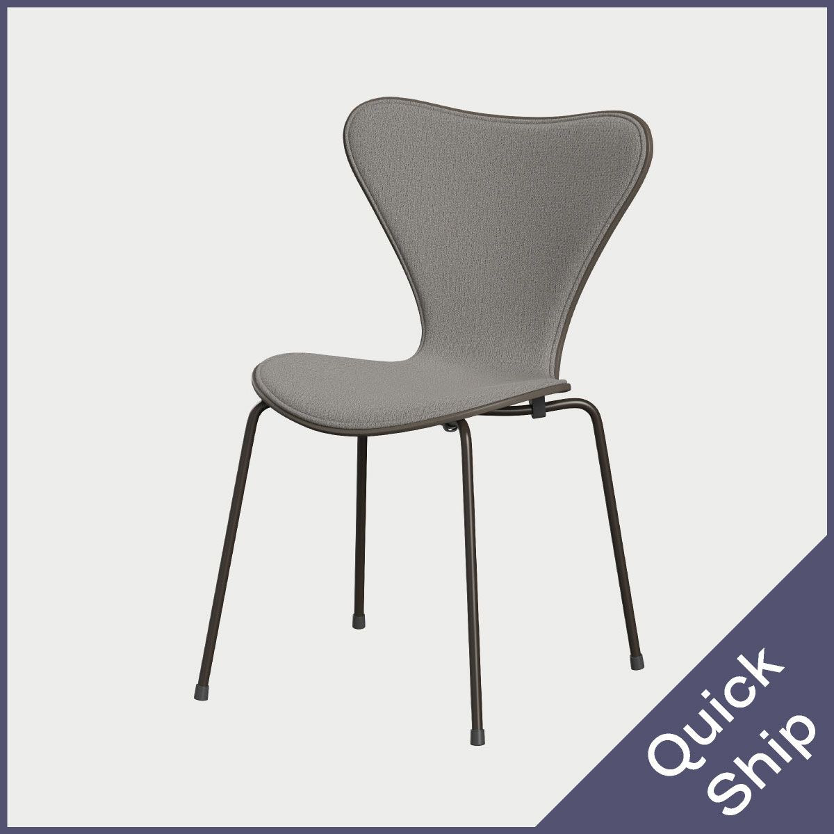 FRITZ HANSEN（フリッツ・ハンセン）SERIES 7（セブンチェア）  フロントパディング カラードアッシュ（ディープクレイ）クリスチャンハウン - ベージュ（1121）×ブラウンブロンズベース