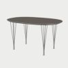FRITZ HANSEN（フリッツ・ハンセン）SUPERELLIPSE（スーパー楕円テーブル）B611（ダイニングテーブル135×90cm）ラミネート / スパンレッグ グレー天板×クローム仕上げ