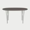 FRITZ HANSEN（フリッツ・ハンセン）SUPERELLIPSE（スーパー楕円テーブル）B611（ダイニングテーブル135×90cm）ラミネート / スパンレッグ グレー天板×クローム仕上げ