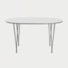 FRITZ HANSEN（フリッツ・ハンセン）SUPERELLIPSE（スーパー楕円テーブル）B612（ダイニングテーブル150×100cm）ラミネート / スパンレッグ ホワイト天板×クローム仕上げ
