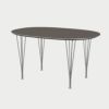 FRITZ HANSEN（フリッツ・ハンセン）SUPERELLIPSE（スーパー楕円テーブル）B612（ダイニングテーブル150×100cm）ラミネート / スパンレッグ グレー天板×クローム仕上げ