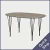 FRITZ HANSEN（フリッツ・ハンセン）SUPERELLIPSE（スーパー楕円テーブル）B612（ダイニングテーブル150×100cm）ラミネート / スパンレッグ ブラウンオッタワ天板×ブラウンブロンズ