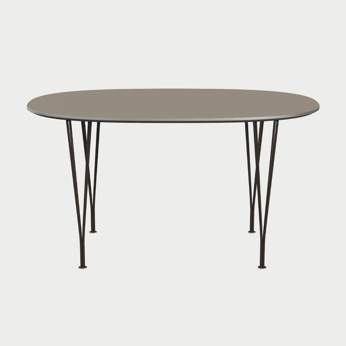 FRITZ HANSEN（フリッツ・ハンセン）SUPERELLIPSE（スーパー楕円テーブル）B612（ダイニングテーブル150×100cm）ラミネート / スパンレッグ ブラウンオッタワ天板×ブラウンブロンズ