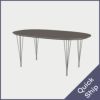 FRITZ HANSEN（フリッツ・ハンセン）SUPERELLIPSE（スーパー楕円テーブル）B616（ダイニングテーブル170×100cm）ラミネート / スパンレッグ グレー天板×クローム仕上げ