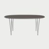 FRITZ HANSEN（フリッツ・ハンセン）SUPERELLIPSE（スーパー楕円テーブル）B616（ダイニングテーブル170×100cm）ラミネート / スパンレッグ グレー天板×クローム仕上げ