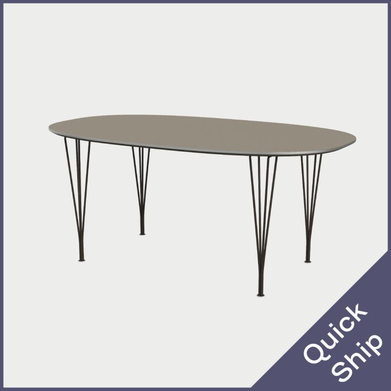 FRITZ HANSEN（フリッツ・ハンセン）SUPERELLIPSE（スーパー楕円テーブル）B616（ダイニングテーブル170×100cm）ラミネート / スパンレッグ ブラウンオッタワ天板×ブラウンブロンズ
