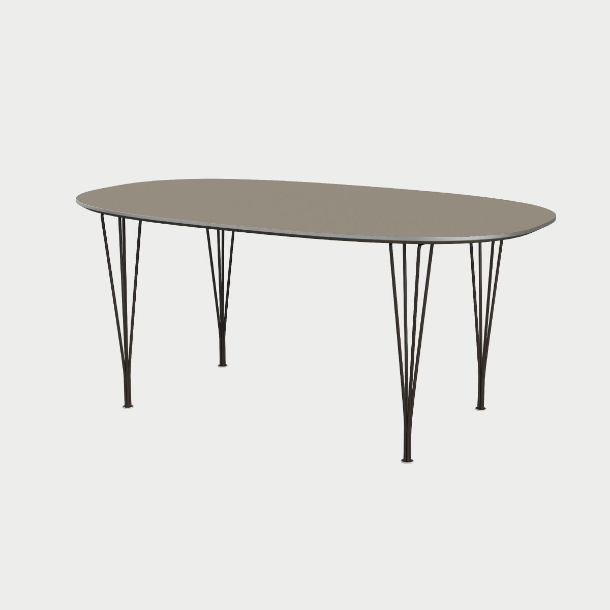 FRITZ HANSEN（フリッツ・ハンセン）SUPERELLIPSE（スーパー楕円テーブル）B616（ダイニングテーブル170×100cm）ラミネート / スパンレッグ ブラウンオッタワ天板×ブラウンブロンズ