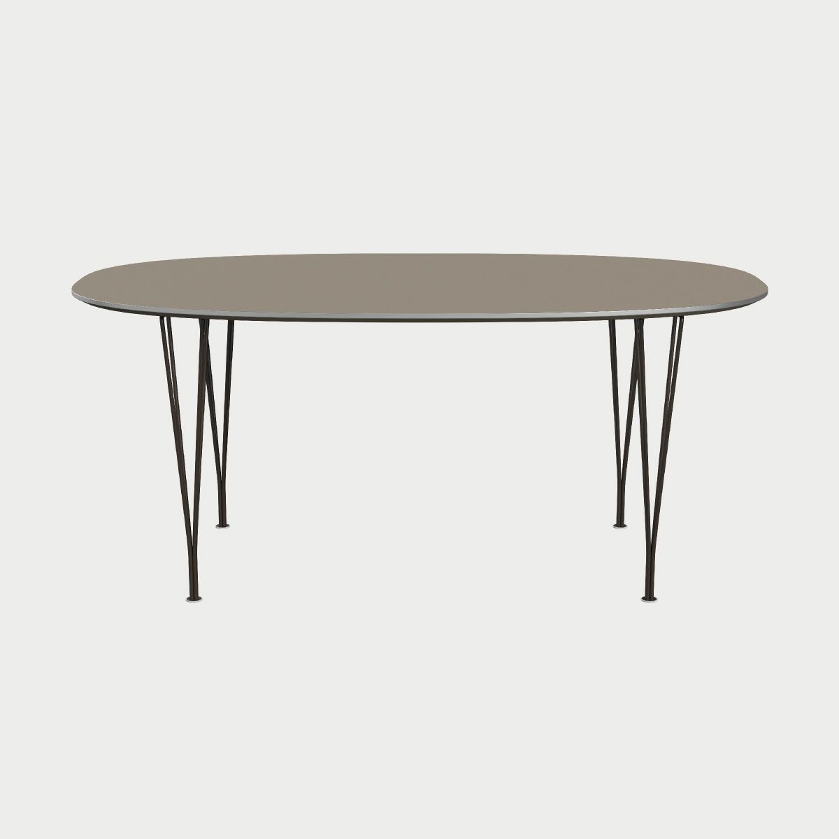 FRITZ HANSEN（フリッツ・ハンセン）SUPERELLIPSE（スーパー楕円テーブル）B616（ダイニングテーブル170×100cm）ラミネート / スパンレッグ ブラウンオッタワ天板×ブラウンブロンズ