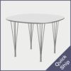 FRITZ HANSEN（フリッツ・ハンセン）SUPERCIRCULAR（スーパー円テーブル）B603（ダイニングテーブル100×100cm）ラミネート / スパンレッグ ホワイト天板×クローム仕上げ