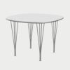 FRITZ HANSEN（フリッツ・ハンセン）SUPERCIRCULAR（スーパー円テーブル）B603（ダイニングテーブル100×100cm）ラミネート / スパンレッグ ホワイト天板×クローム仕上げ