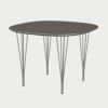 FRITZ HANSEN（フリッツ・ハンセン）SUPERCIRCULAR（スーパー円テーブル）B603（ダイニングテーブル100×100cm）ラミネート / スパンレッグ グレー天板×クローム仕上げ
