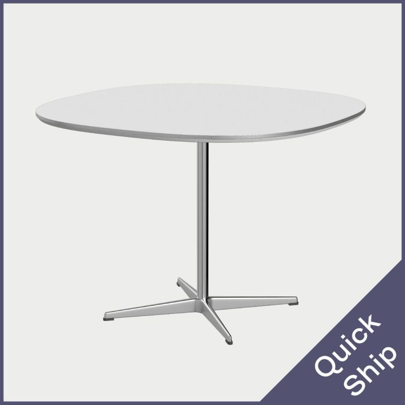 FRITZ HANSEN（フリッツ・ハンセン）SUPERCIRCULAR（スーパー円テーブル）A603（ダイニングテーブル100×100cm）ラミネート / 4スターベース ホワイト天板×サテン仕上げ