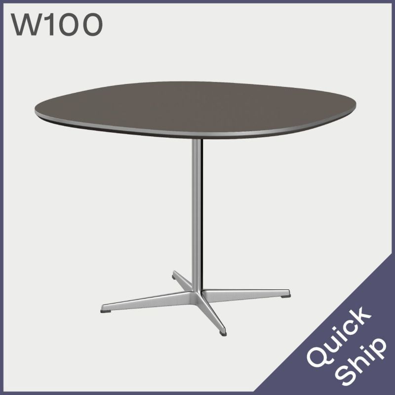 FRITZ HANSEN（フリッツ・ハンセン）SUPERCIRCULAR（スーパー円テーブル）A603（ダイニングテーブル100×100cm）ラミネート / 4スターベース グレー天板×サテン仕上げ