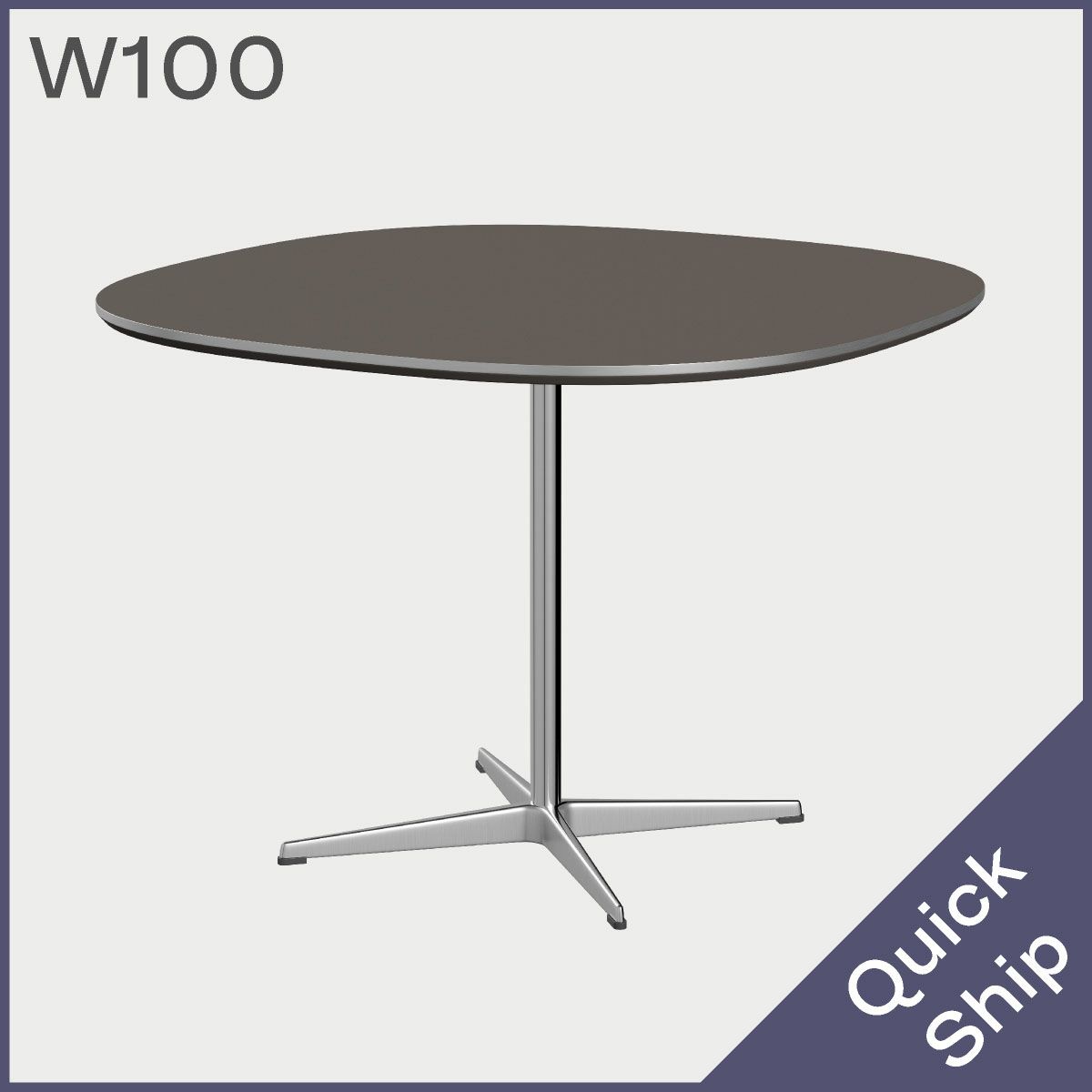 FRITZ HANSEN（フリッツ・ハンセン）SUPERCIRCULAR（スーパー円テーブル）A603（ダイニングテーブル100×100cm）ラミネート / 4スターベース グレー天板×サテン仕上げ