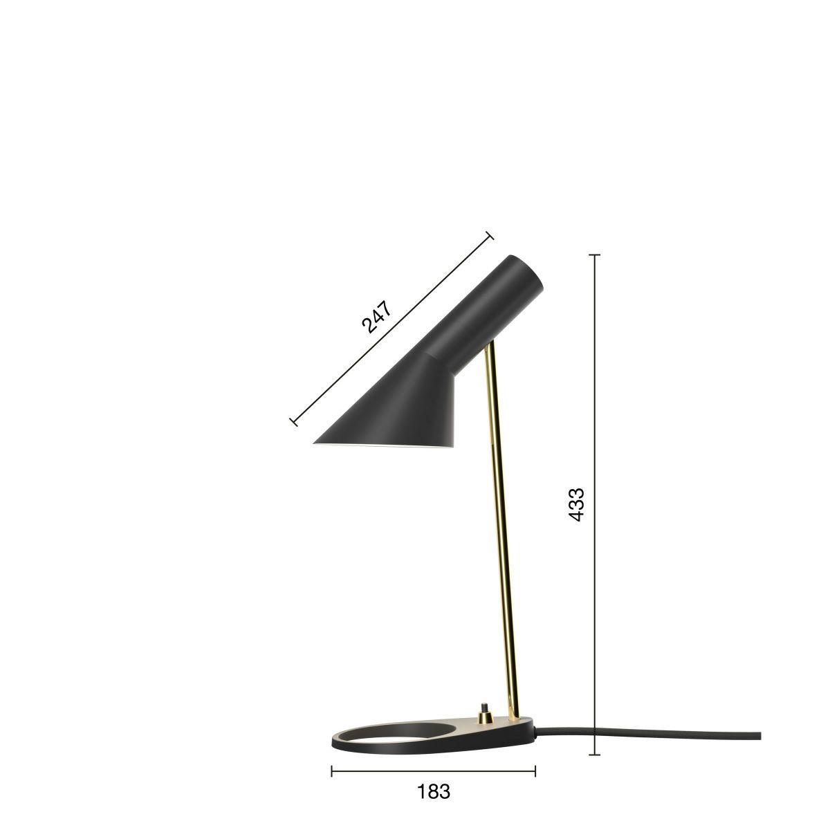 ルイスポールセン（Louis Poulsen） AJ ミニ テーブル 真鍮ポリッシュ ブラック