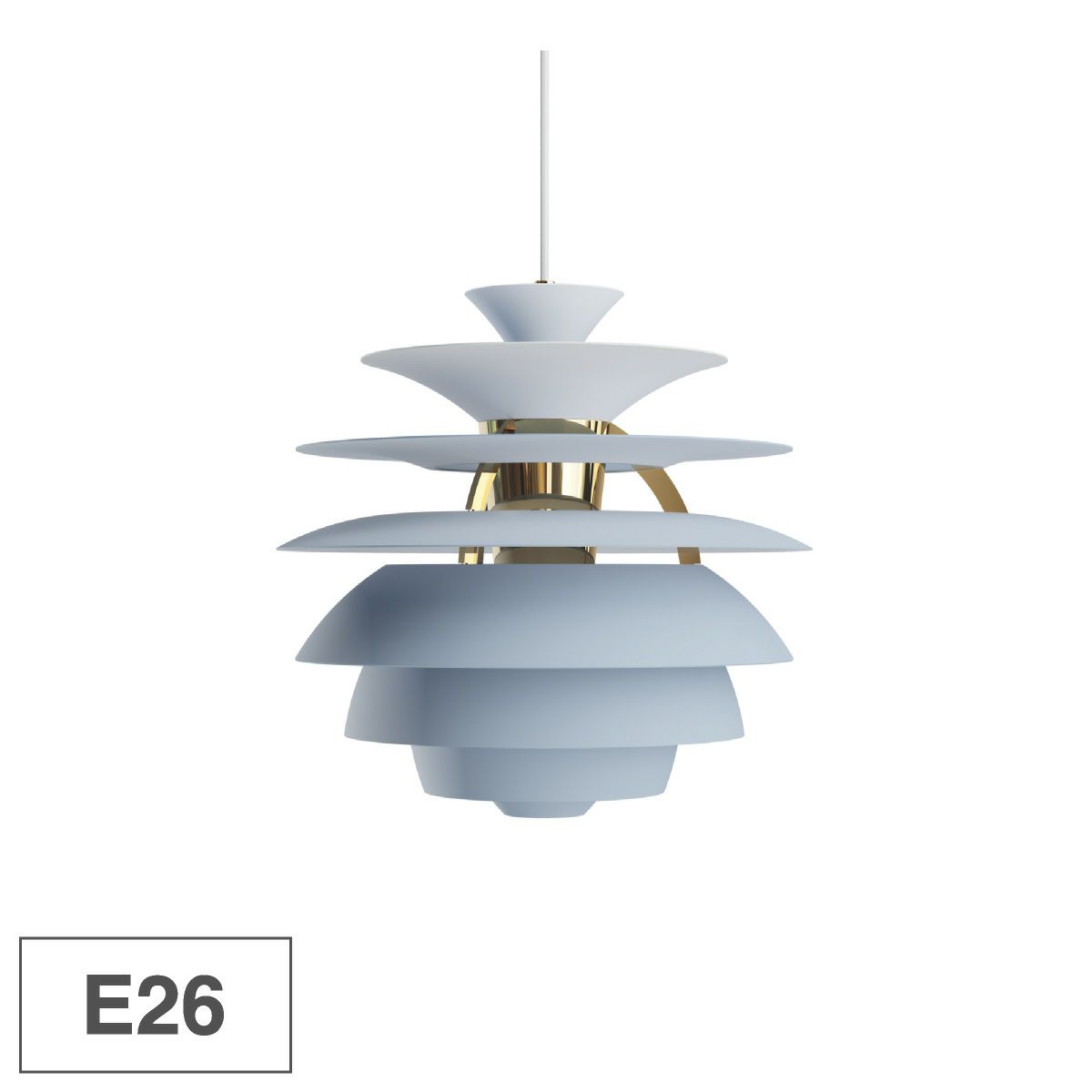 ルイスポールセン（Louis Poulsen） PH スノーボール E26 ダスティー・ブルー 真鍮メタライズド