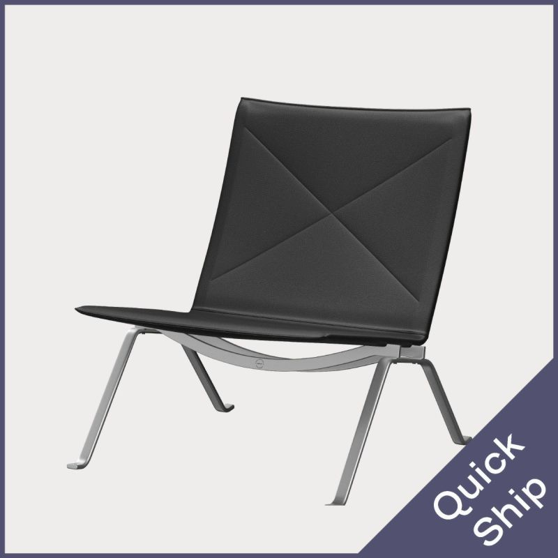 FRITZ HANSEN（フリッツ・ハンセン）PK22 ラウンジチェア / CATEGORY4 オーラレザー（ブラック）