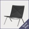 FRITZ HANSEN（フリッツ・ハンセン）PK22 ラウンジチェア / CATEGORY4 オーラレザー（ブラック）