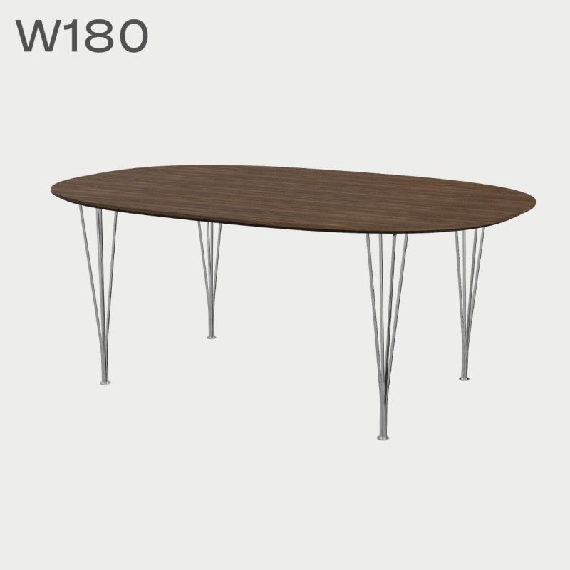 FRITZ HANSEN（フリッツ・ハンセン）SUPERELLIPSE（スーパー楕円テーブル）B613（ダイニングテーブル180×120cm）プライウッド クリアラッカー / スパンレッグ