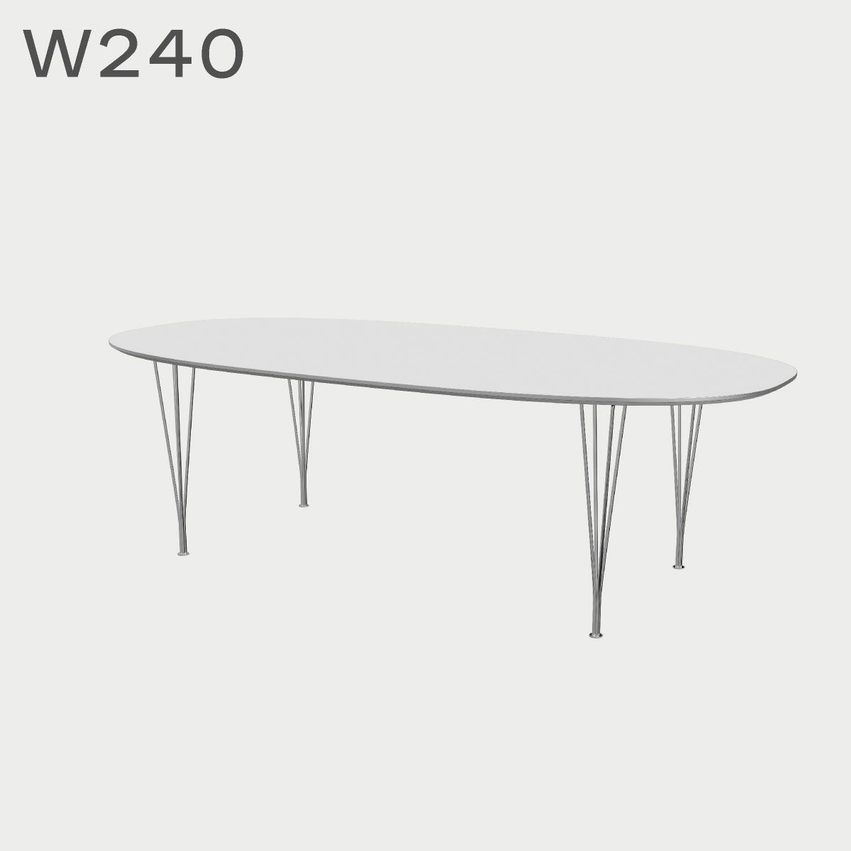 FRITZ HANSEN（フリッツ・ハンセン）SUPERELLIPSE（スーパー楕円テーブル）B614（ダイニングテーブル240×120cm）ラミネート / スパンレッグ