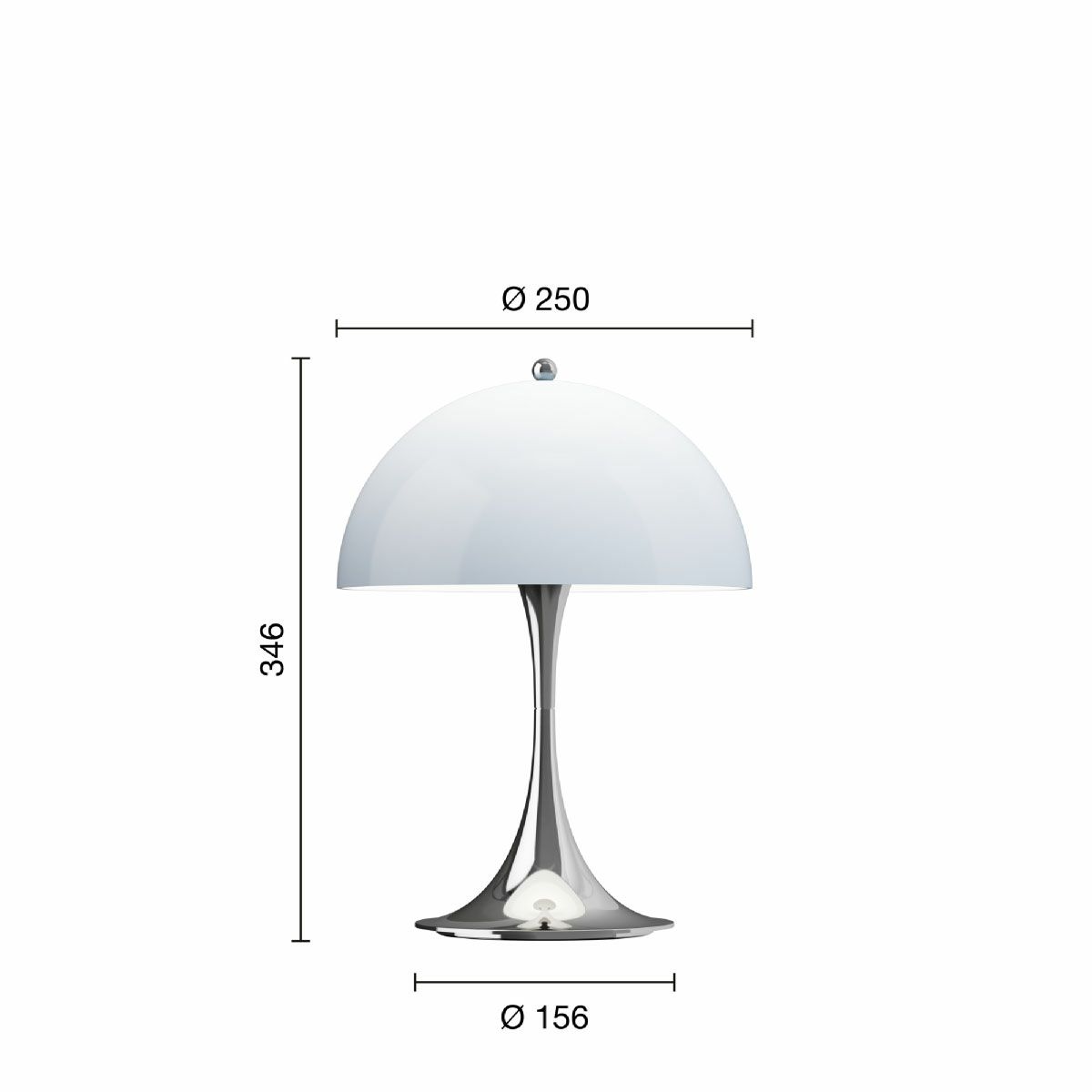 ルイスポールセン（Louis Poulsen）パンテラ 250 ポータブル オパール・ブルー・グレー・クローム