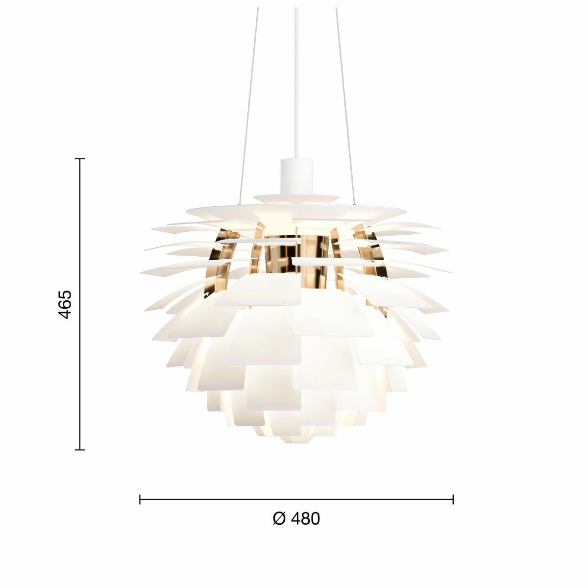 ルイスポールセン（Louis Poulsen） PH アーティチョーク Φ480 E26 ソフト・ホワイト 真鍮メタライズド
