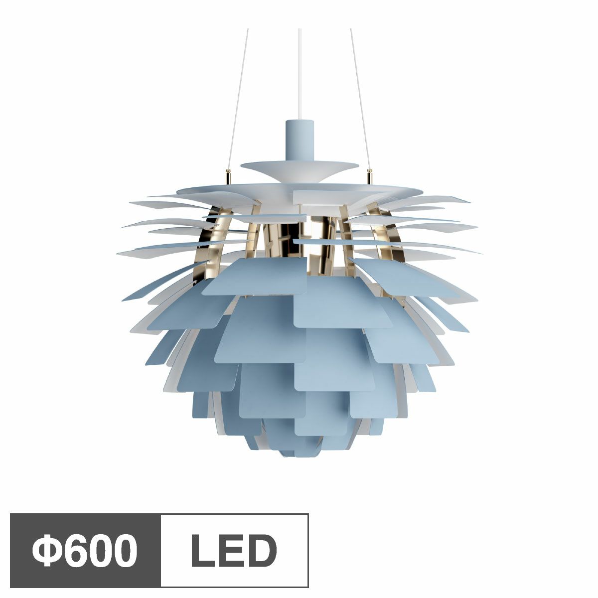 ルイスポールセン（Louis Poulsen） PH アーティチョーク Φ600 LED ダスティー・ブルー 真鍮メタライズド