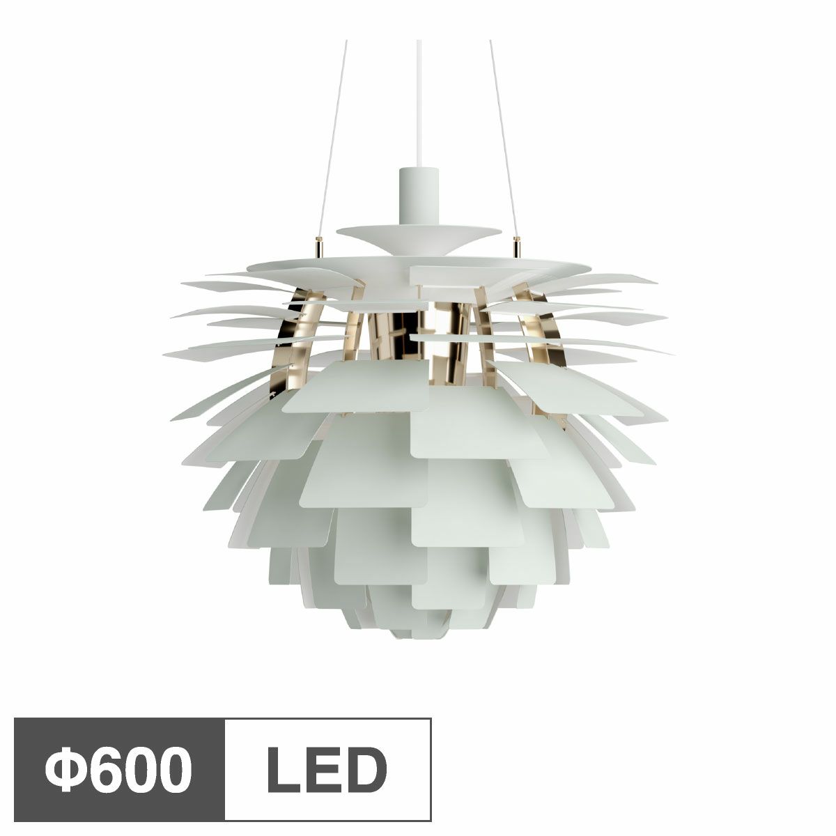 ルイスポールセン（Louis Poulsen） PH アーティチョーク Φ600 LED ダスティー・グリーン 真鍮メタライズド