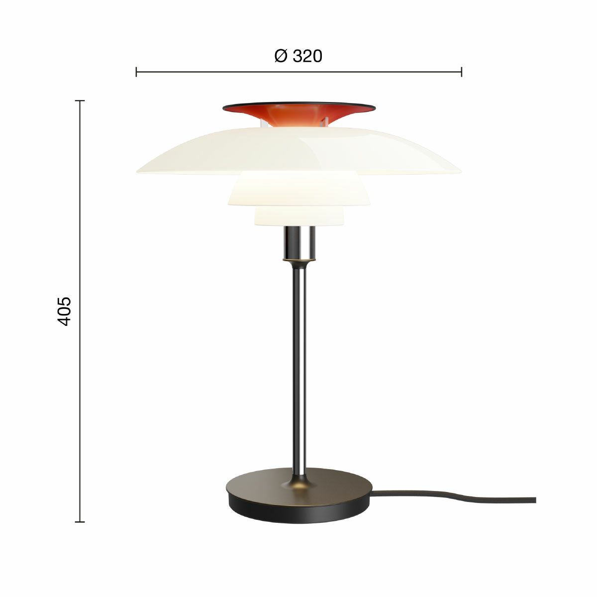 ルイスポールセン（Louis Poulsen）PH80 テーブル シルヴァー・クローム