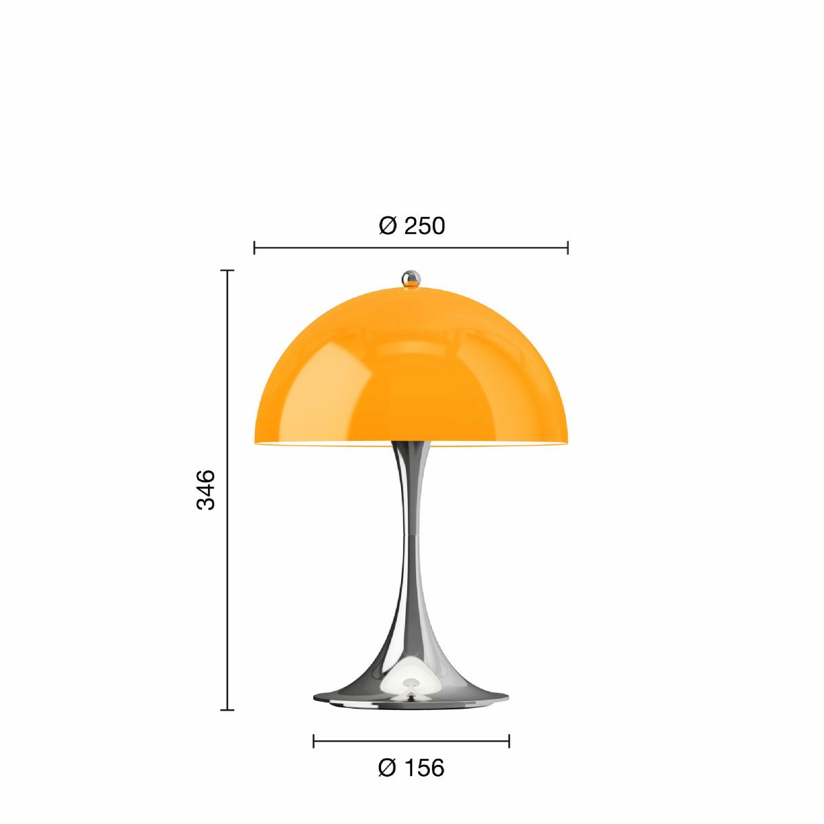 ルイスポールセン（Louis Poulsen） パンテラ 250 ポータブル　オパール・オレンジ・クローム