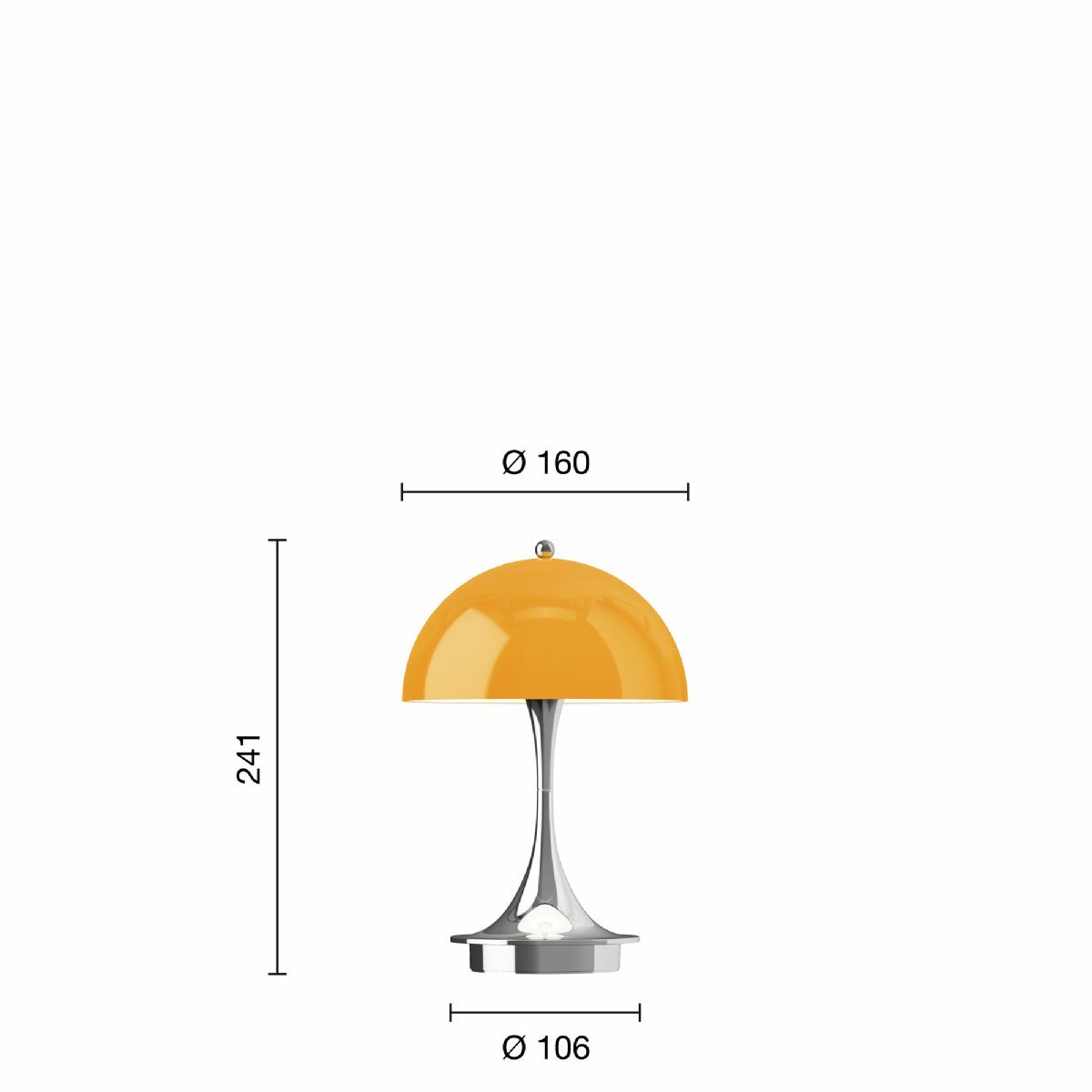 ルイスポールセン（Louis Poulsen） パンテラ 160 ポータブル V3 オパール・オレンジ・クローム