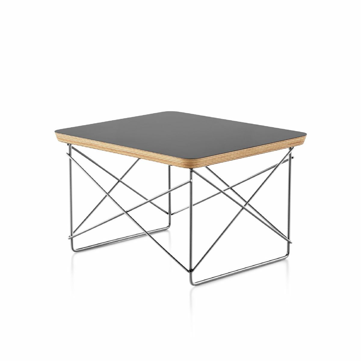 ハーマンミラー（Heramanmiller）イームズ ワイヤーベーステーブル LTRT ブラック×クロームベース［LTRT BK 47］