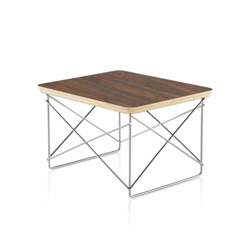 ハーマンミラー（Heramanmiller）イームズ ワイヤーベーステーブル LTRT ウォールナット×クロームベース［LTRT OU 47］