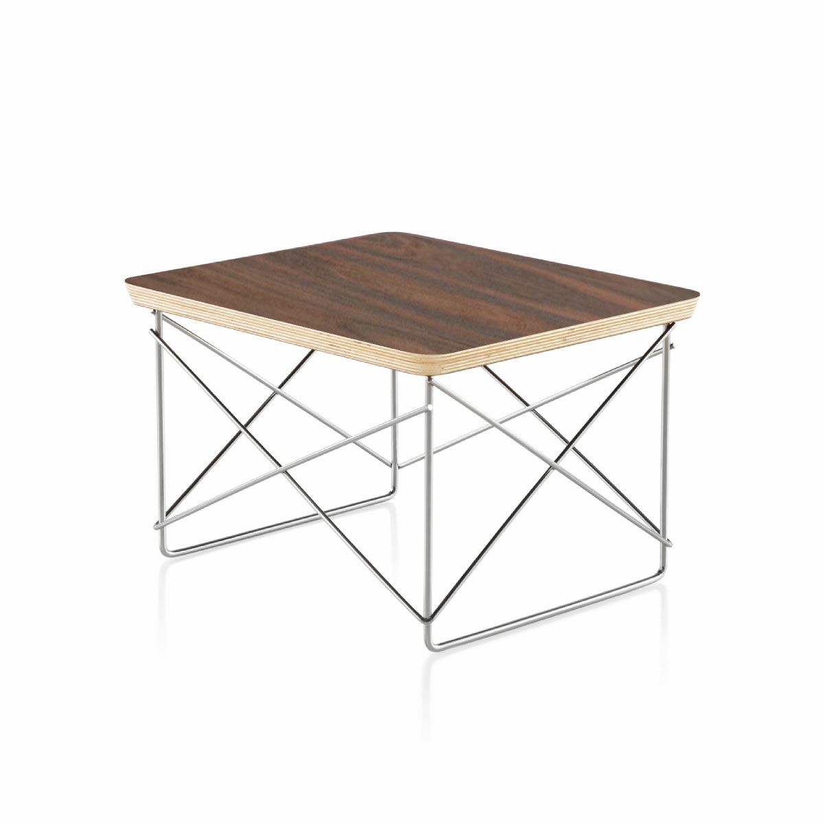 ハーマンミラー（Heramanmiller）イームズ ワイヤーベーステーブル LTRT ウォールナット×クロームベース［LTRT OU 47］