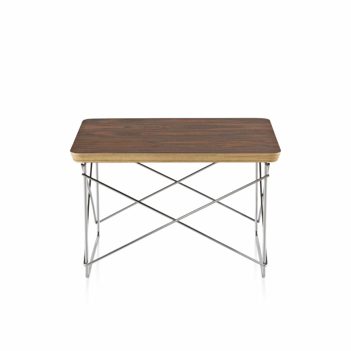 ハーマンミラー（Heramanmiller）イームズ ワイヤーベーステーブル LTRT ウォールナット×クロームベース［LTRT OU 47］