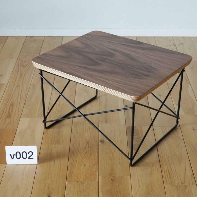 ハーマンミラー（Hermanmiller）イームズ ワイヤーベーステーブル LTRT ウォールナット×ブラックベース v002［LTRT OU BK］